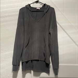 Gray Women's Hoodie Top